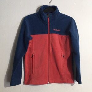 Columbia Kids' Blue and Red Fleece Jacket: Size Small